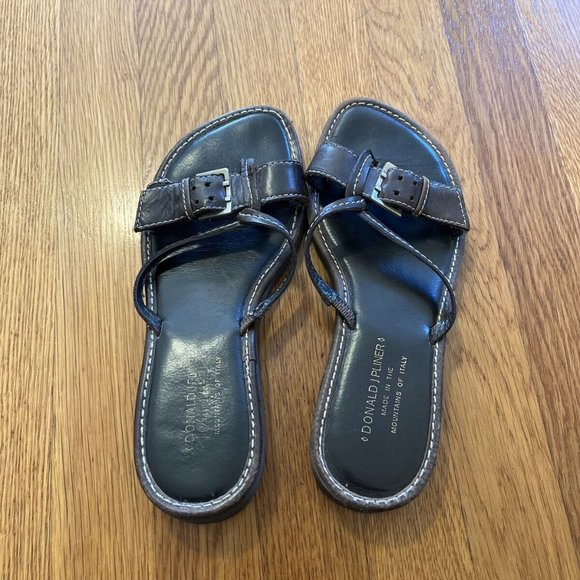 Donald J Plainer Goia Sandals Sz 8.5 Made In Italy - Picture 3 of 16